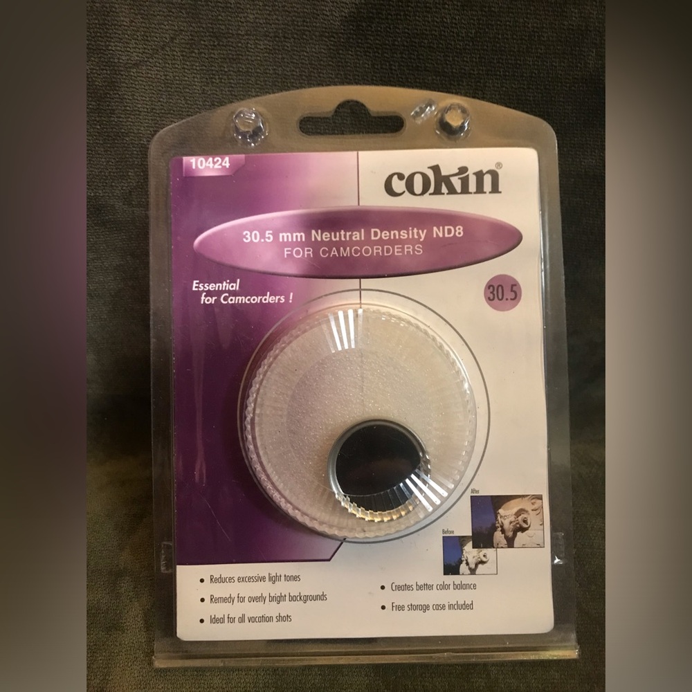 Cokin ND8 Camcorder Filter 4 Sizes (25,30,30.5 or 37mm)